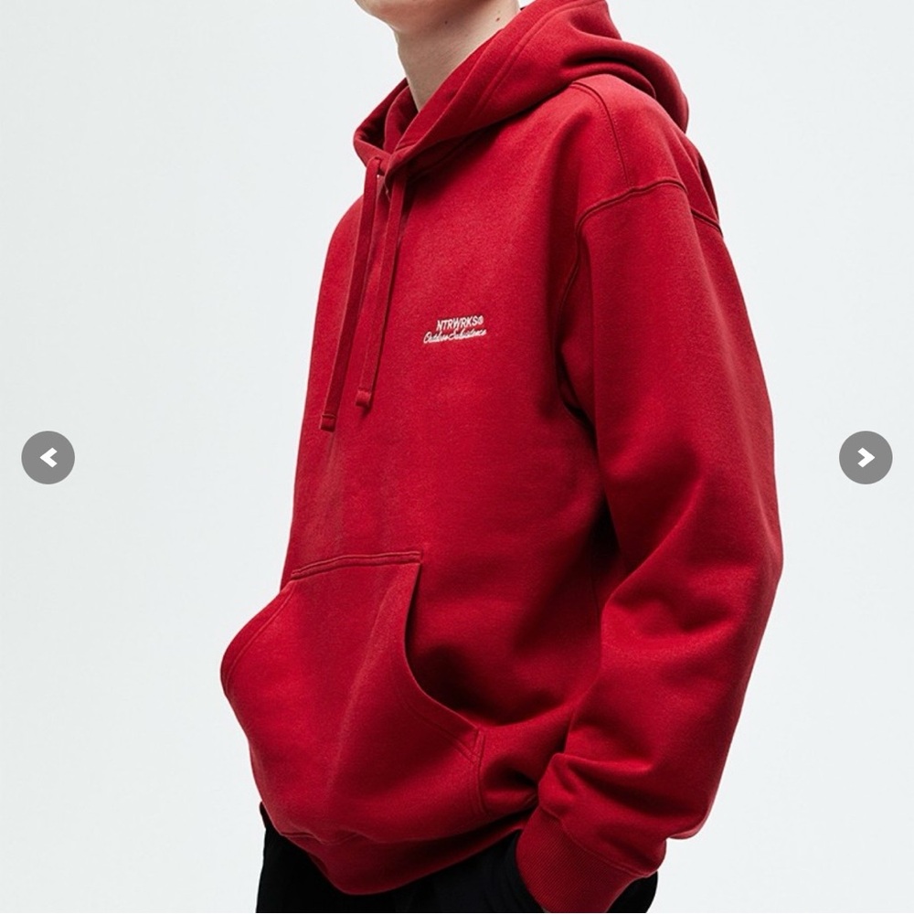 H&M Loose Fit Hoodie Mens L Red EUC